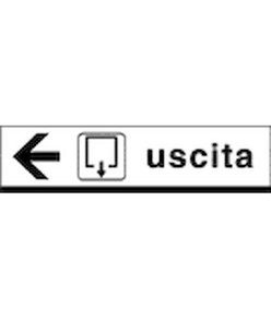 Cartello indicazioni 'uscita'