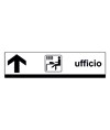 Cartello 'uffici' con freccia direzionale in lamiera scatolata Cartello 'uffici' con freccia direzionale in lamiera scatolata