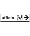 Cartello 'ufficio' in alluminio piano o lamiera scatolata