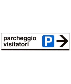 Cartello 'parcheggio visitatori'