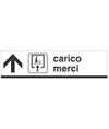 Cartello 'carico merci' in lamiera scatolata Cartello 'carico merci' in lamiera scatolata