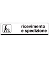 Cartello con simbolo 'ricevimento e spedizione'