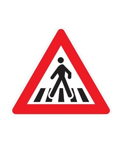 Cartello di pericolo  'Attraversamento pedonale'