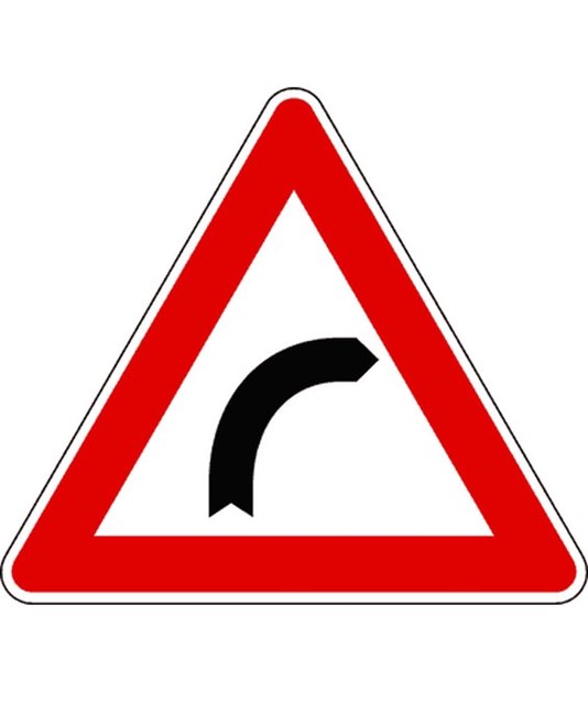 Cartello curva pericolosa a destra Cartello curva pericolosa a destra