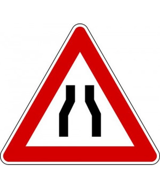 Cartello pericolo strettoia simmetrica Cartello pericolo strettoia simmetrica