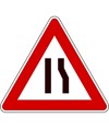 Cartello strettoia asimmetrica a destra Cartello strettoia asimmetrica a destra