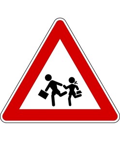 Cartello stradale attraversamento bambini