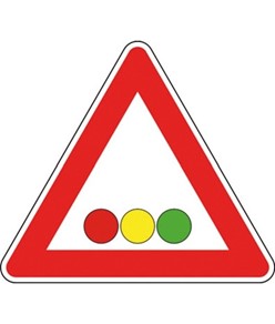 Cartello stradale semaforo orizzontale