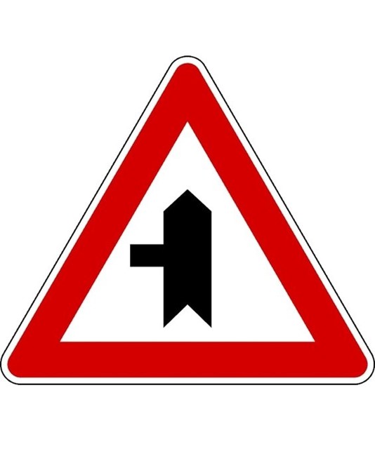 Cartello stradale intersezione a T con diritto di precedenza Cartello stradale intersezione a T con diritto di precedenza