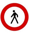 Cartello divieto di transito ai pedoni Cartello divieto di transito ai pedoni