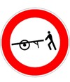 Cartello transito vietato ai veicoli a braccia Cartello transito vietato ai veicoli a braccia