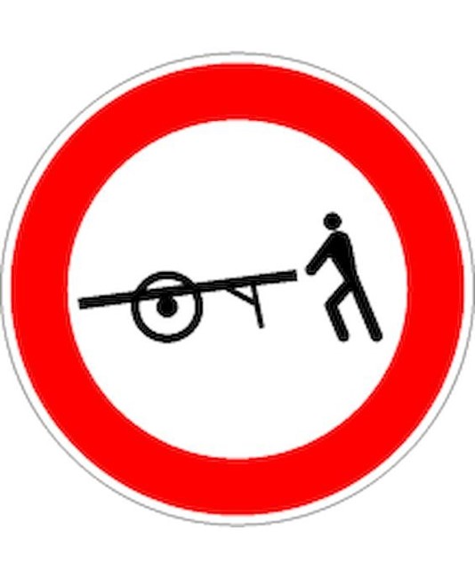 Cartello transito vietato ai veicoli a braccia Cartello transito vietato ai veicoli a braccia