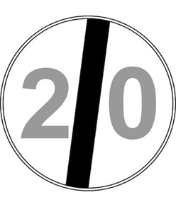 Cartello fine limite di velocità