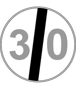 Cartello fine limite di velocità