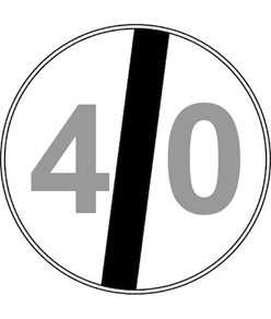 Cartello fine limite di velocità