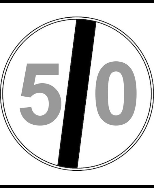 Cartello fine limite di velocità - SEG FLR260071