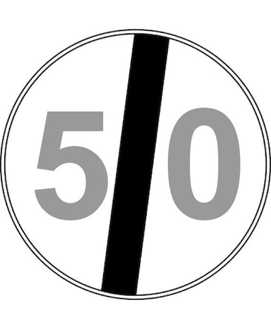 Cartello fine limite di velocità - SEG FLR260071