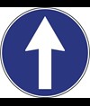 Cartello direzione obbligatoria avanti