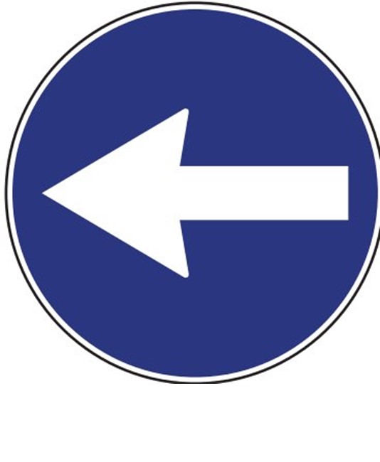 Cartello direzione obbligatoria Cartello direzione obbligatoria