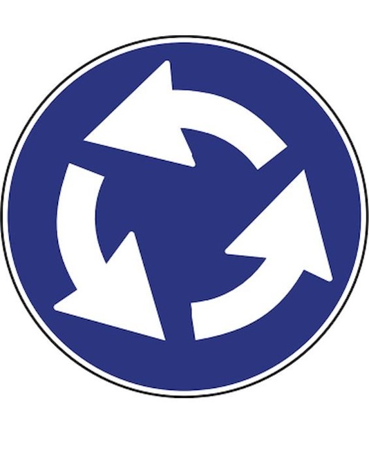 Cartello stradale rotatoria Cartello stradale rotatoria