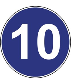 Cartello limite minimo di velocità