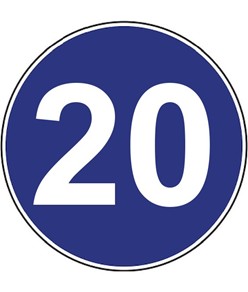 Cartello limite minimo di velocità