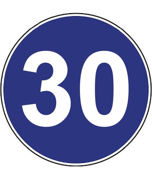 Cartello limite minimo di velocità SEG FLR260085 Cartello limite minimo di velocità SEG FLR260085