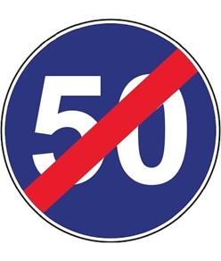 Cartello fine limite minimo velocità