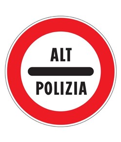 Cartello Alt Polizia