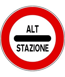 Cartello Stradale Alt Stazione