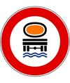 Cartello divieto di transito ai veicoli con merci contaminanti Cartello divieto di transito ai veicoli con merci contaminanti