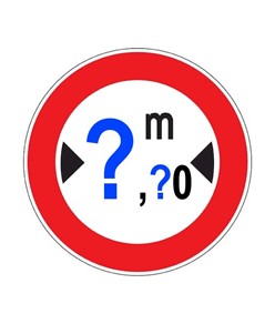 Cartello divieto di transito  a veicoli con larghezza superiore a...