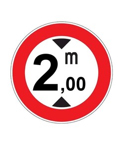 Cartello divieto di transito altezza superiore