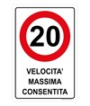 Cartello in lamiera  Velocità massima consentita