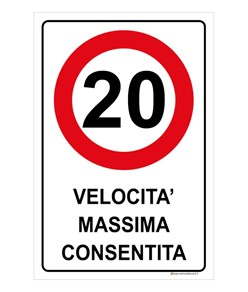 Cartello in lamiera  Velocità massima consentita