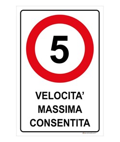 Cartello in lamiera  Velocità massima consentita
