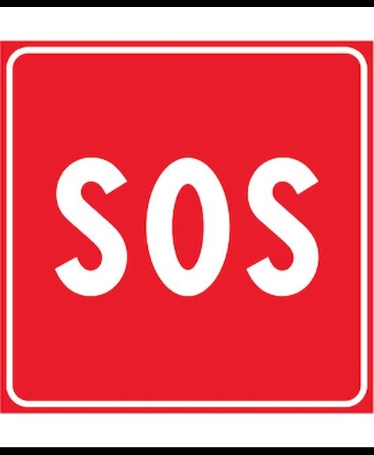Cartello SOS 60x60 cm