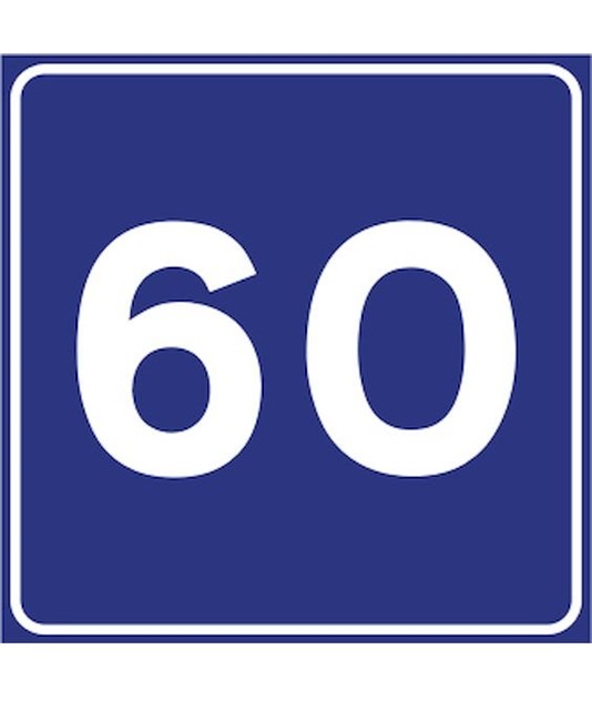 Cartello velocità consigliata 60 km/h Cartello velocità consigliata 60 km/h