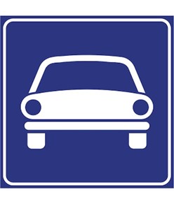Cartello strada riservata ai veicoli a motore