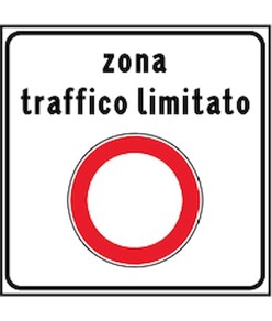 Cartello zona traffico limitato  60x60 cm