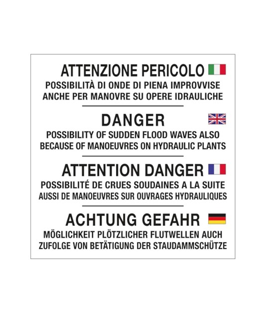 Cartello attenzione pericolo varie lingue Cartello attenzione pericolo varie lingue