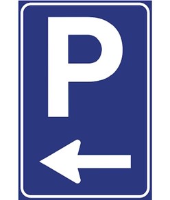 Cartello parcheggio a sinistra  60x90