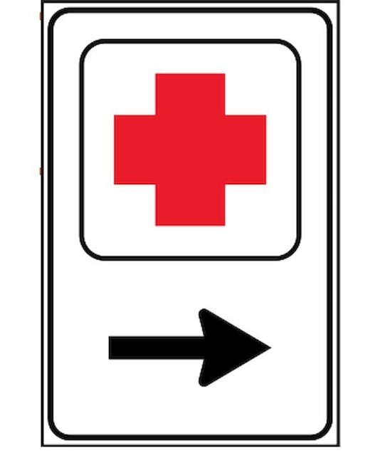 Cartello Stradale Pronto Soccorso 60x90 cm Cartello Stradale Pronto Soccorso 60x90 cm