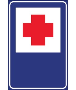 Cartello stradale pronto soccorso