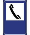 Cartello stradale telefono di emergenza
