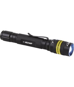 Torcia in alluminio a led con zoom resistente e leggera da 140 lumen