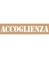 Dima in cartone rinforzato scritta accoglienza