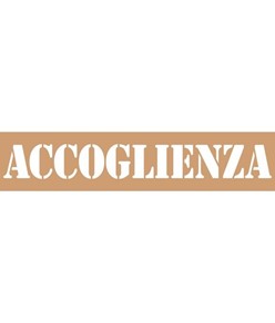 Dima in cartone rinforzato scritta accoglienza