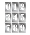Kit stencil in alluminio con numeri dal 0 al 9