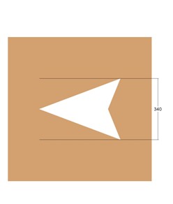 Dima in Cartone per marcatura  freccia a sinistra